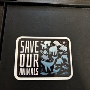 save our animals sticker